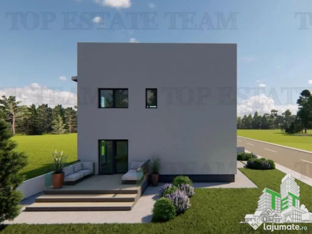 Vila individuala pe stil Mediteranean, cu 4 camere, 3 bai, 2