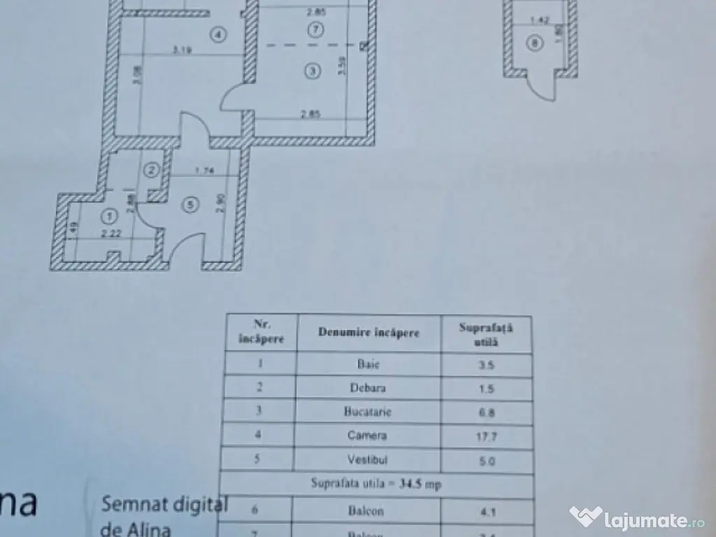 Garsoniera de vanzare 45 mp Ion Mihalache Sector 1 Bucuresti 