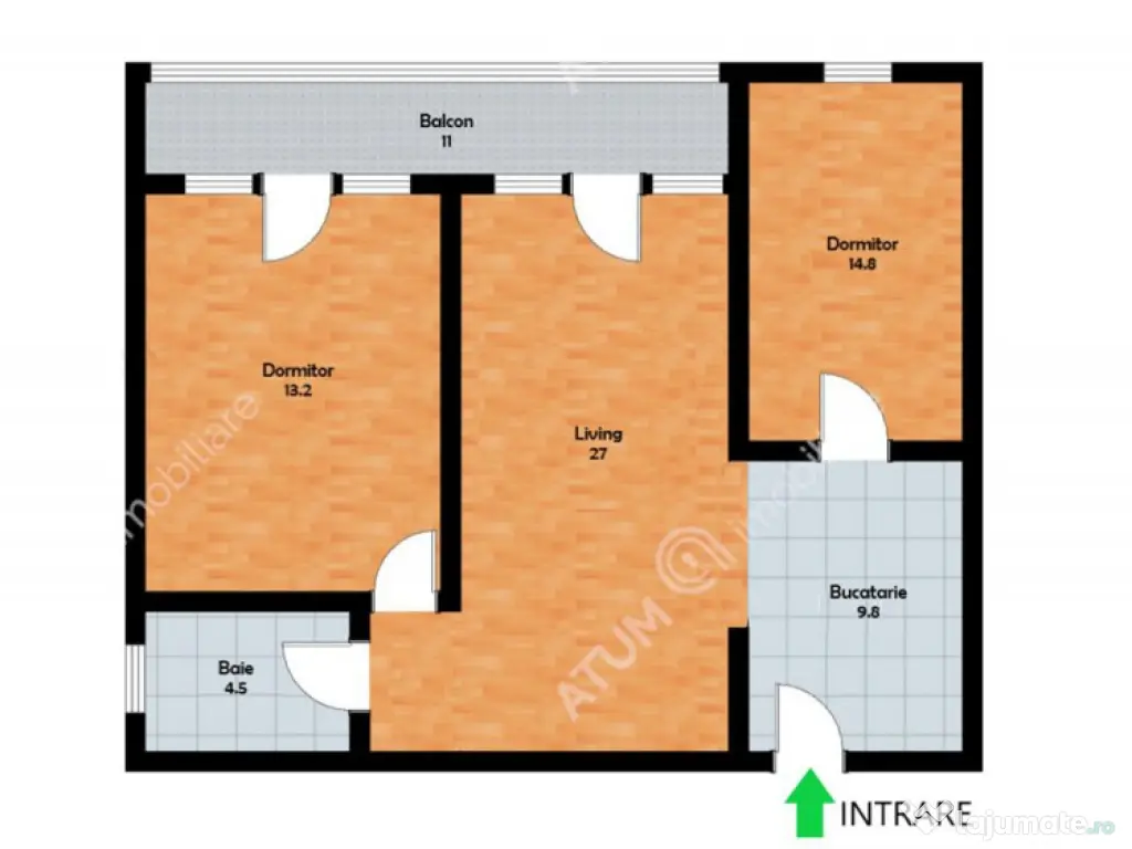 Apartament cu 3 camere decomandate in zona Doamna Stanca Sib