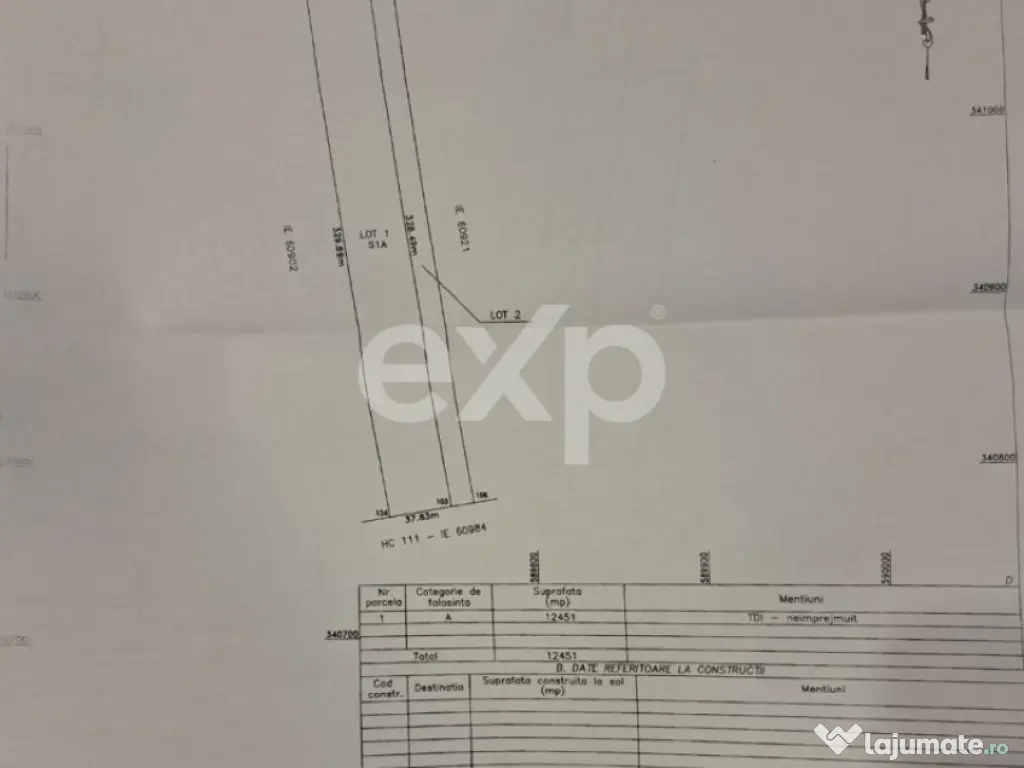 Teren intravilan de vanzare Tunari Ilfov