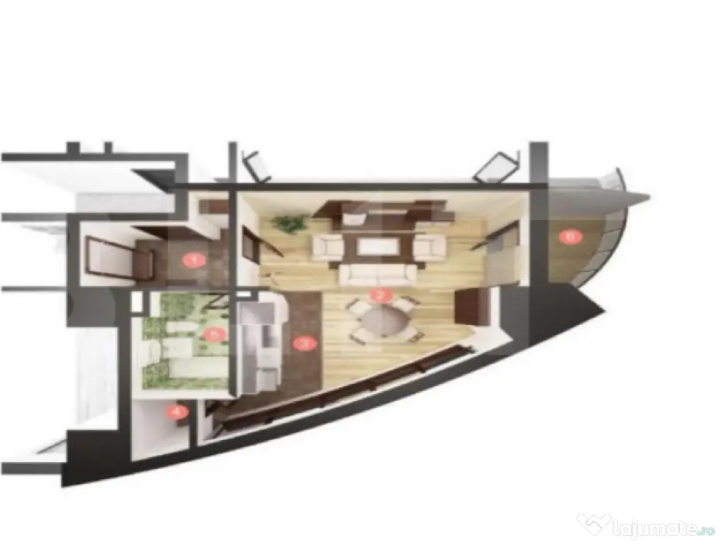 Apartament 1 camera 45 mp utili, view deosebit, West City To