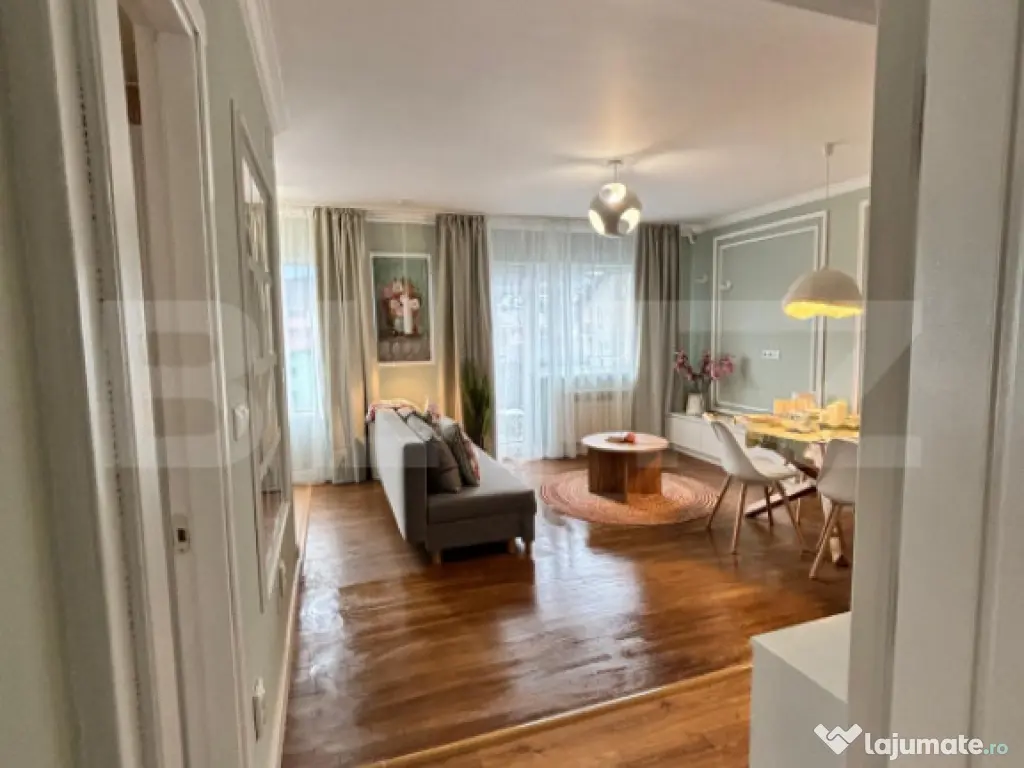 Apartament cu 2 cam, 42 mp, parter inalt, 2 balcoane, zona S