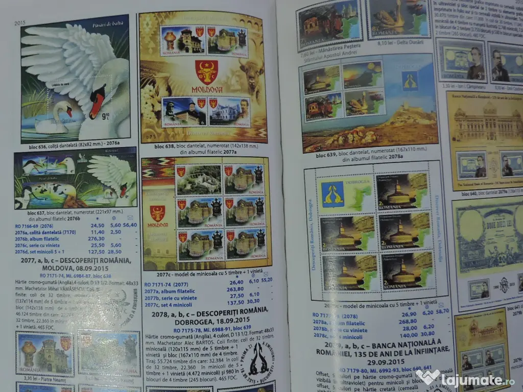 Album filatelic romania~Pasari de balta 2015 
