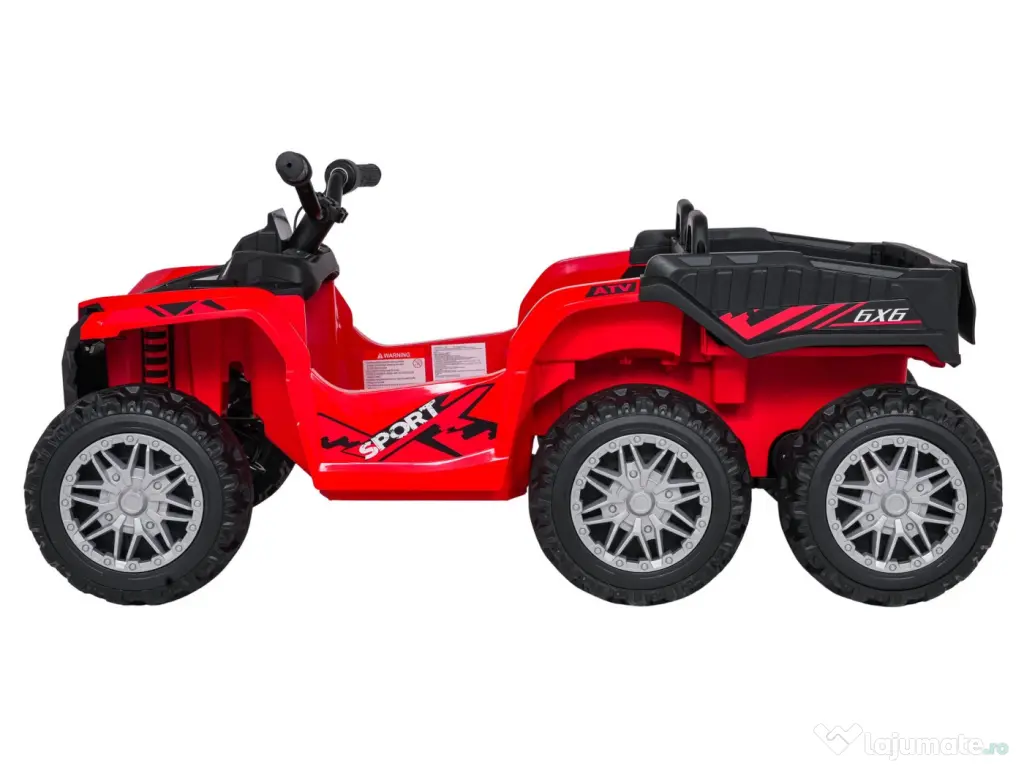 ATV electric pentru copii Kinderauto HL699 6x6, 4x 45W, 12V 14AH #red