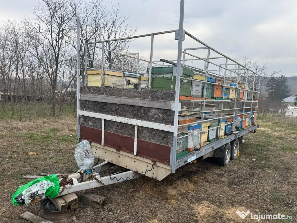 2 Remorci Apicole Stare Foarte Buna 32/48 Stupi Transport si Suparit