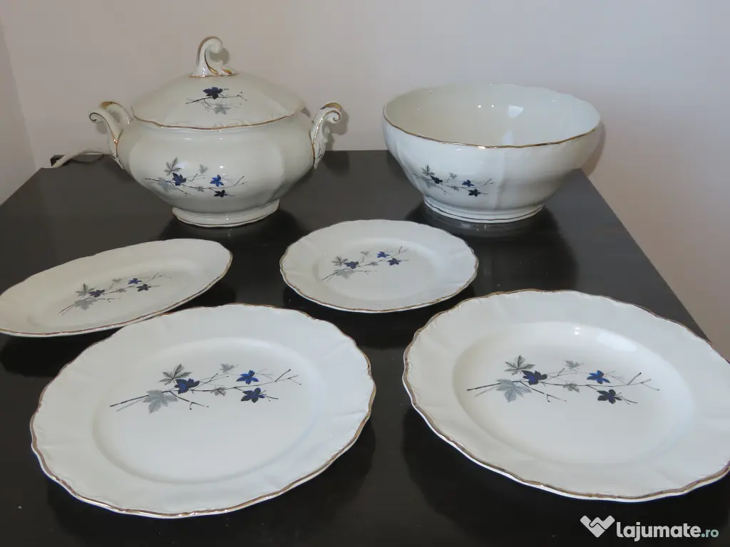 Set porțelan franțuzesc 12 persoane - SARREGUEMINES DIGOIN 