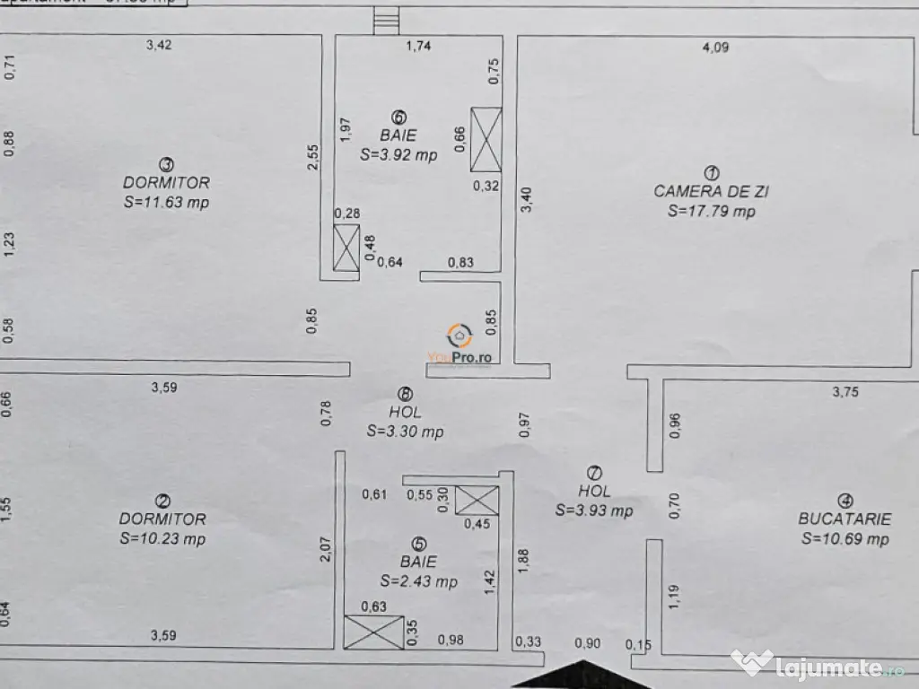 Decomandat 3 camere vedere pe doua parti zona Lipovei etaj 