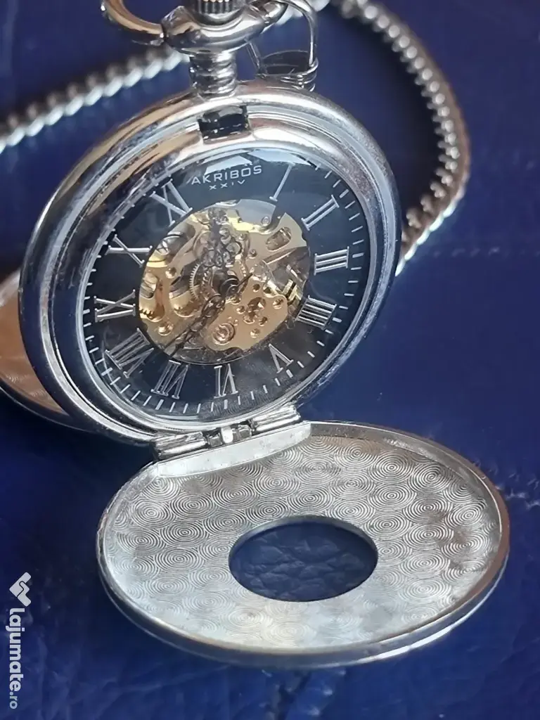 Ceas de buzunar clasic | Akribos XXIV AK609 - Eleganță care bate la timp