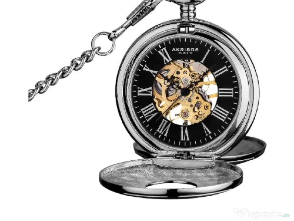 Ceas de buzunar clasic | Akribos XXIV AK609 - Eleganță care bate la timp
