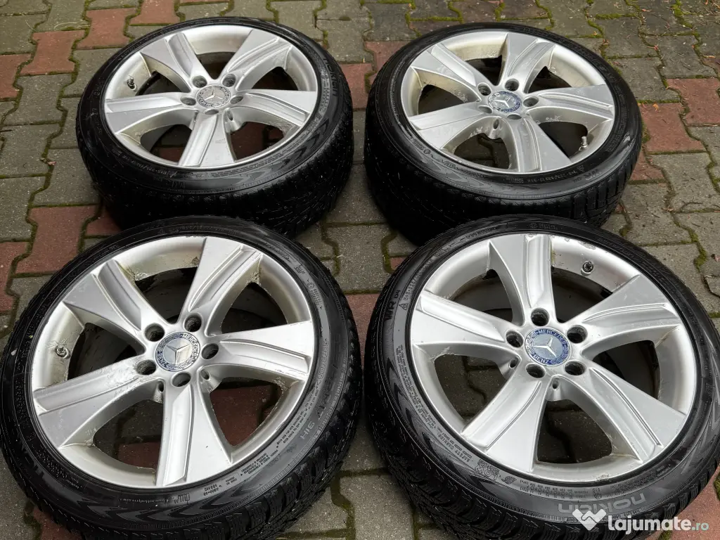Vând 4 jante Mercedes cu anv Iarna Nokian