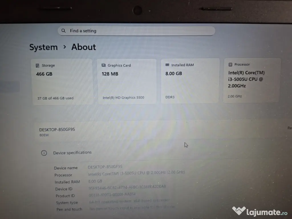 Laptop Lenovo B50-80EW 