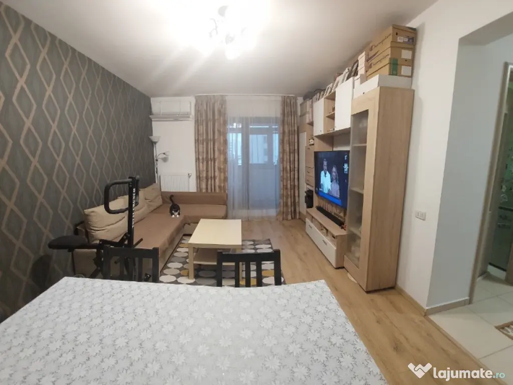 Apartament 2 camere Chiajna mobilat complet balcon inchis etaj 2