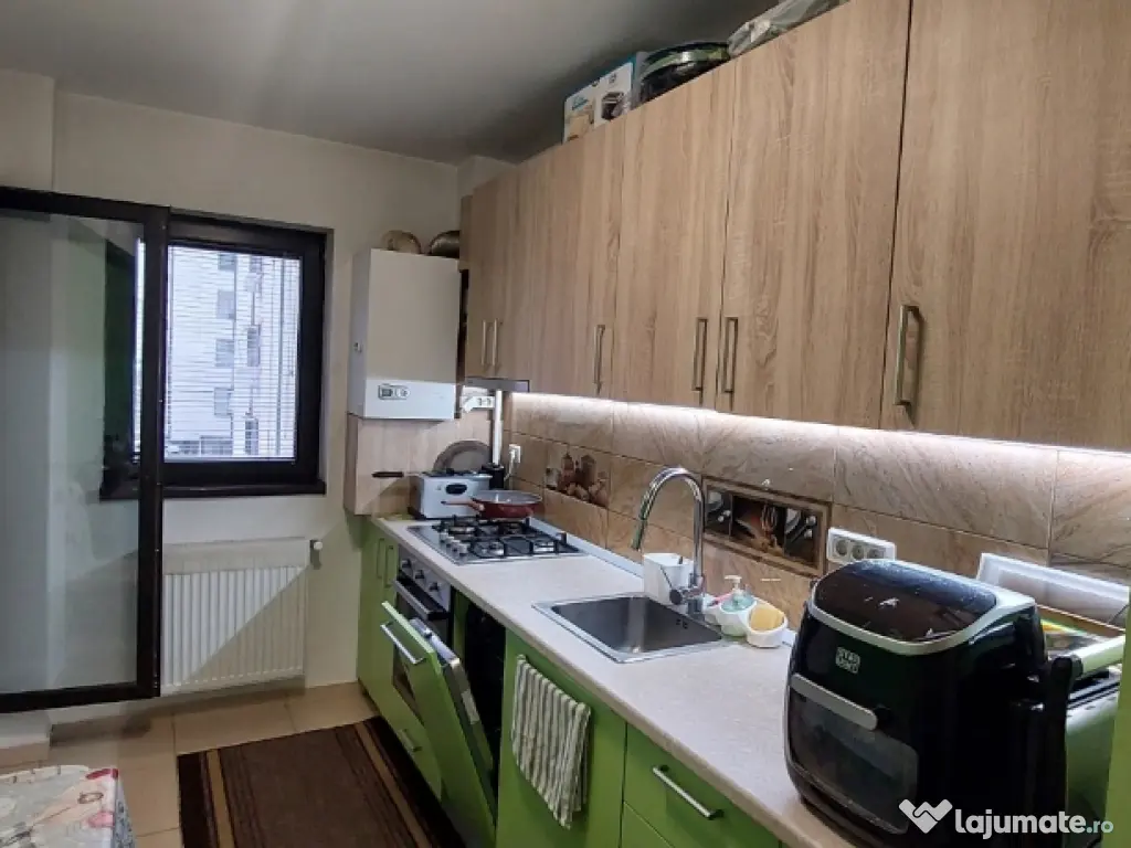 Apartament 2 camere Chiajna mobilat complet balcon inchis etaj 2