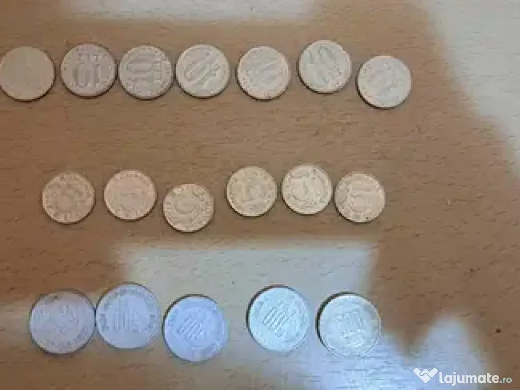 Monede romanesti vechi si monede Grecia, Spania, Turcia, Italia, Sua, Uk 