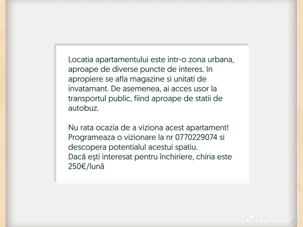 Vând/închiriez apartament et1,2 cmere