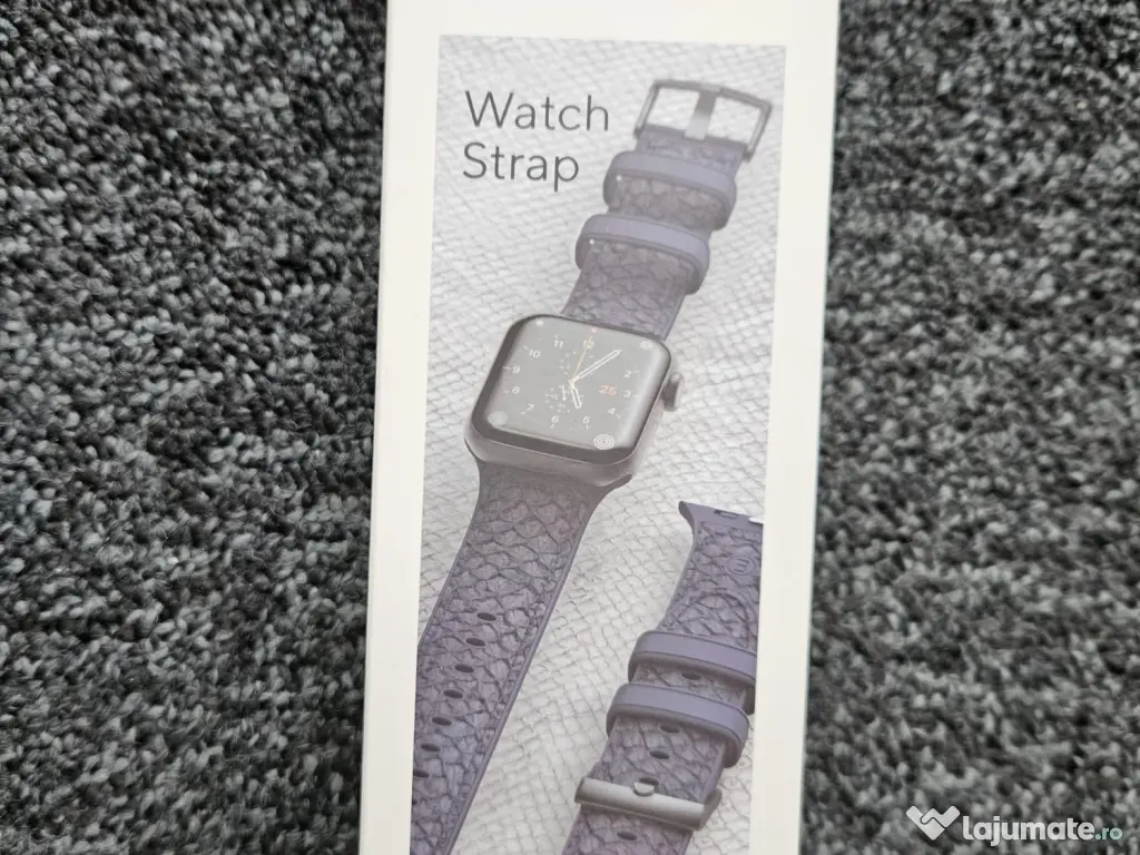 Curea premium din piele somon Njord Apple Watch 44 / 45 mm 