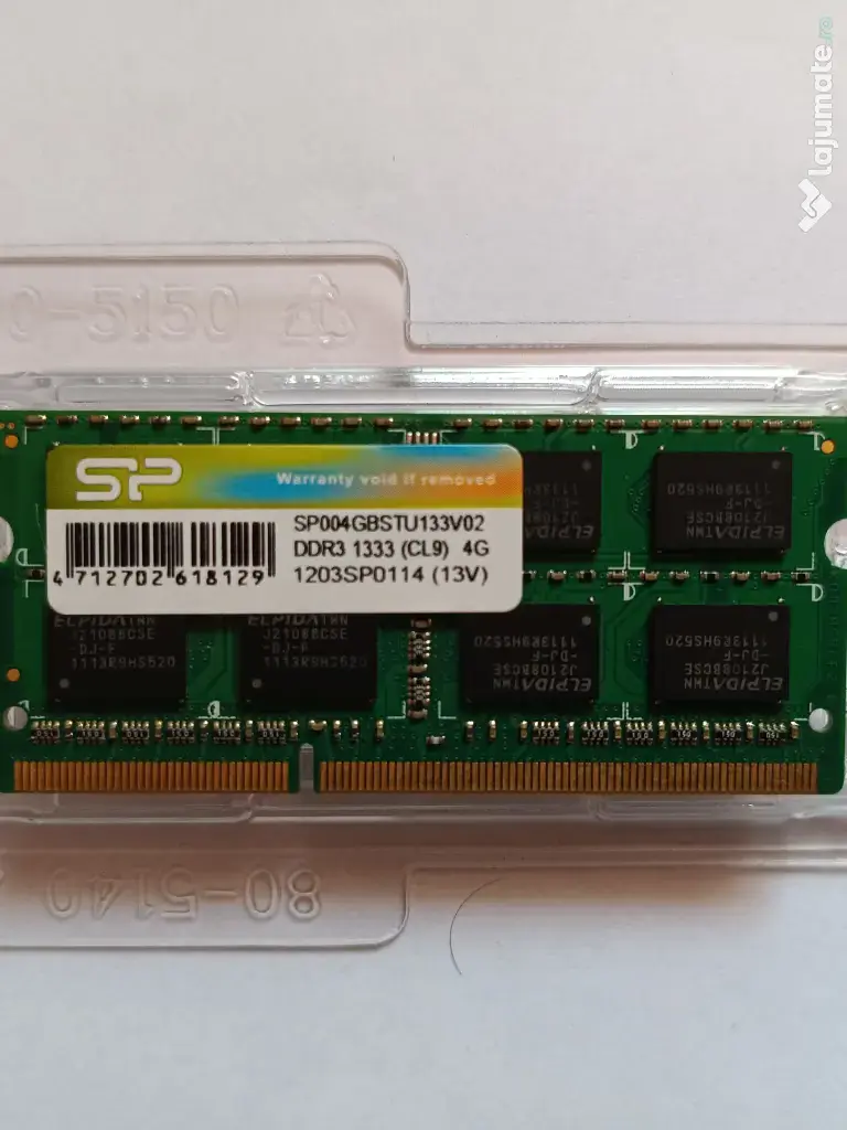 Memorie RAM Laptop SODIMM Silicon Power ELPIDA DDR3 1x4GB, 1333MHz - TESTAT 