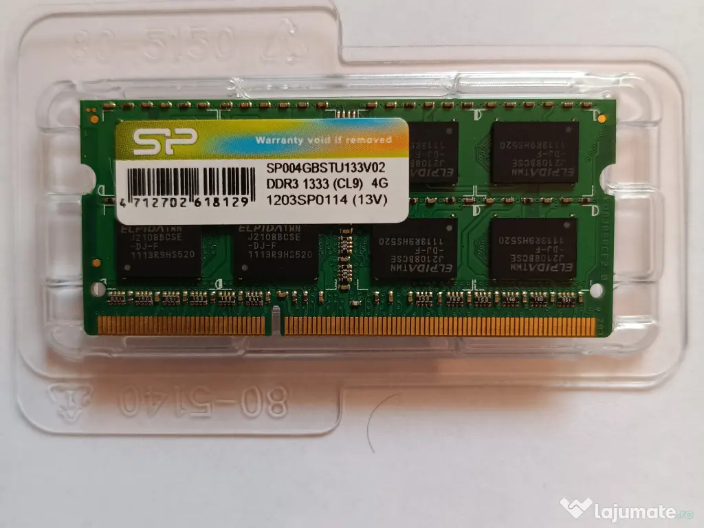 Memorie RAM Laptop SODIMM Silicon Power ELPIDA DDR3 1x4GB, 1333MHz - TESTAT 