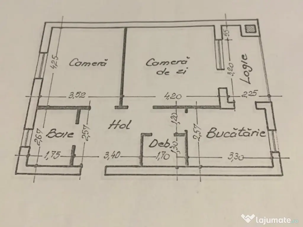 Apartament spațios, 64 mp, 2 camere, Poitiers 