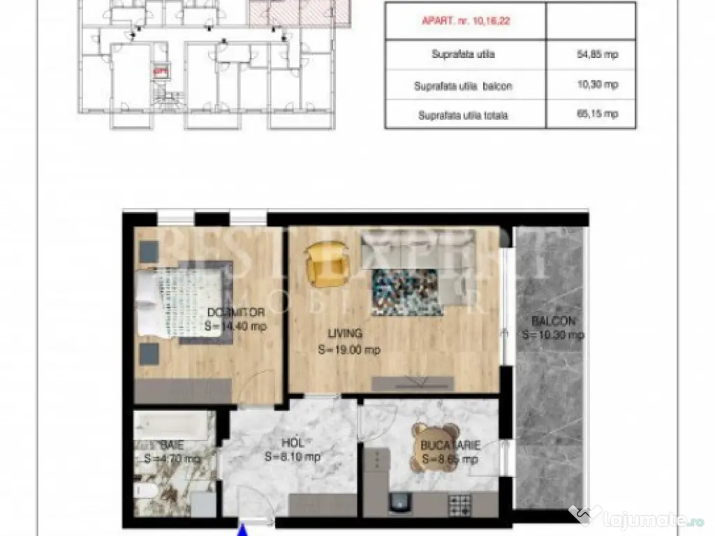 2 Camere Zona Linistita 