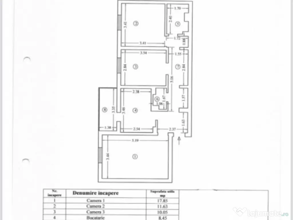 Apartament 3 camere de vanzare, situat in zona Tomis III