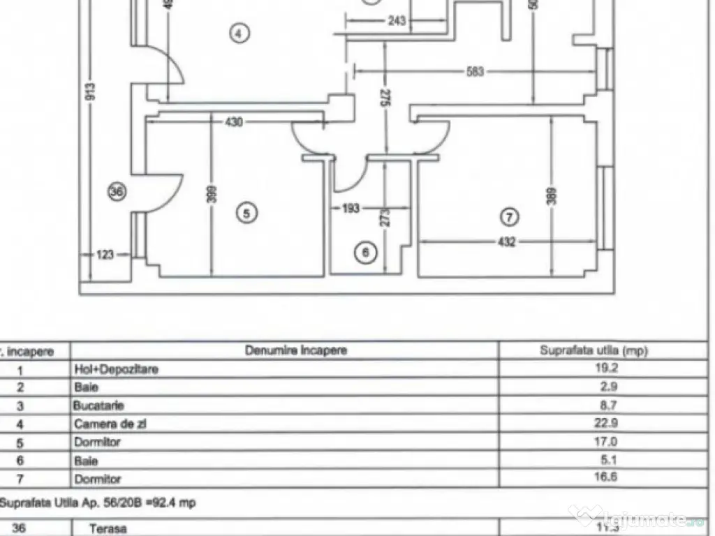 Dacia apartament 3 camere nou incalzire pardoseala loc parca 