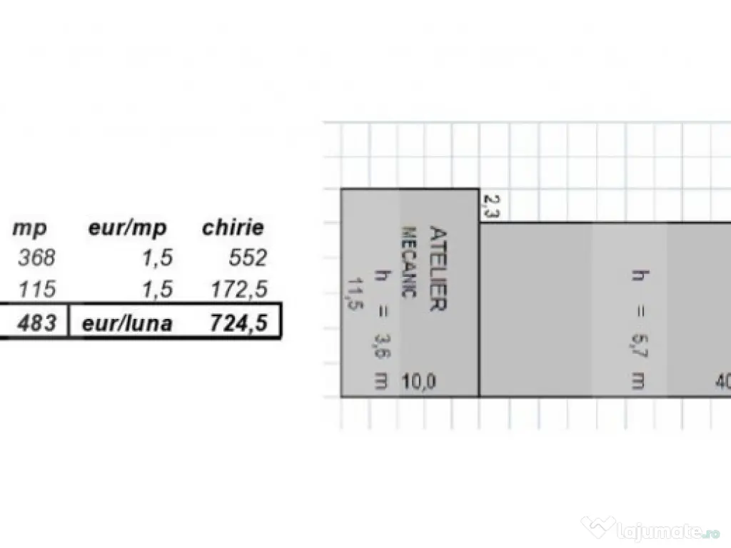 Depozit 483 mp Utvin – Acces TIR, Curent Trifazic 