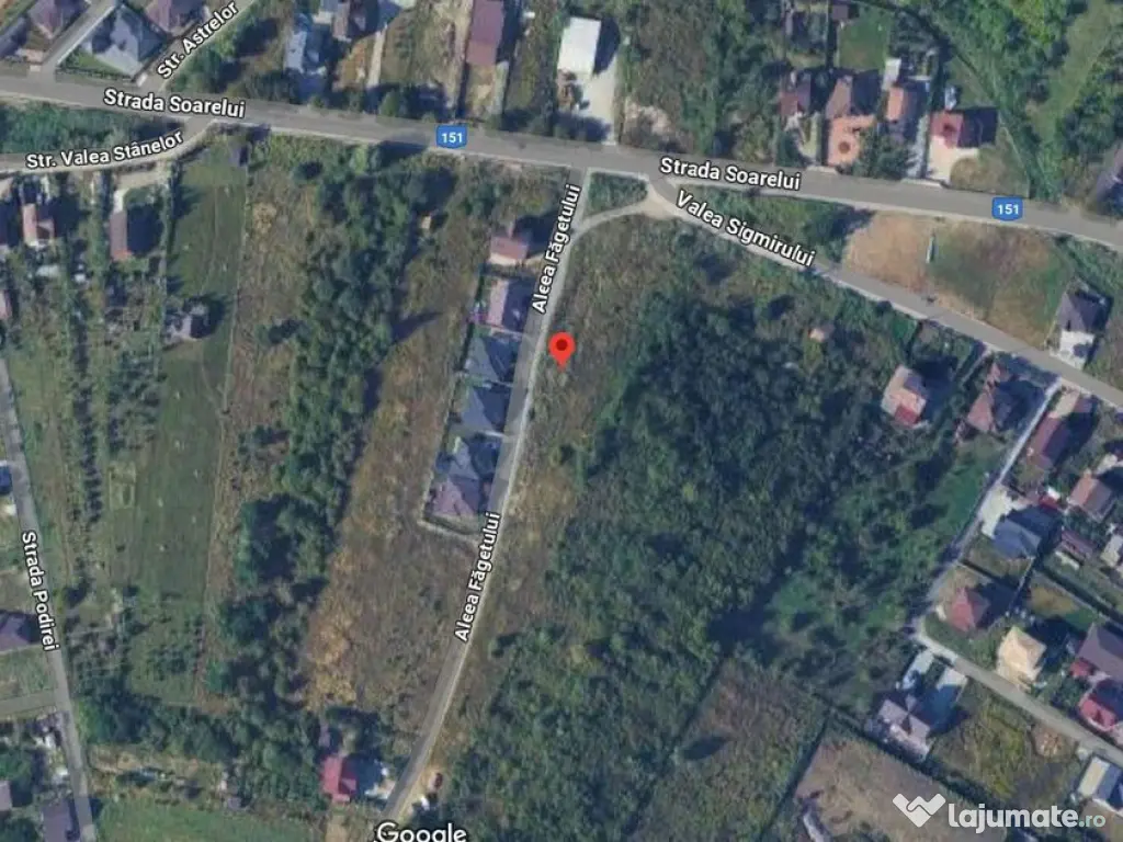 Teren intravilan - Aleea Fagetului - 680 mp + 87 mp drum ... 