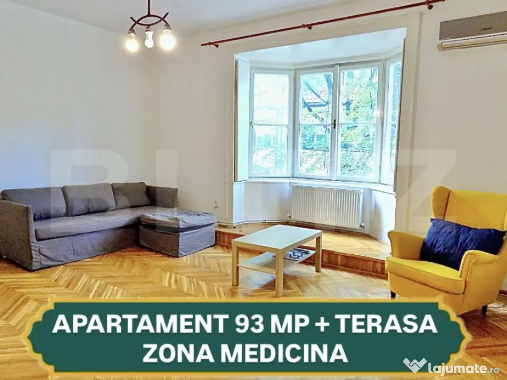 Apartament 3 camere, 93 mp + terasa, zona Medicina