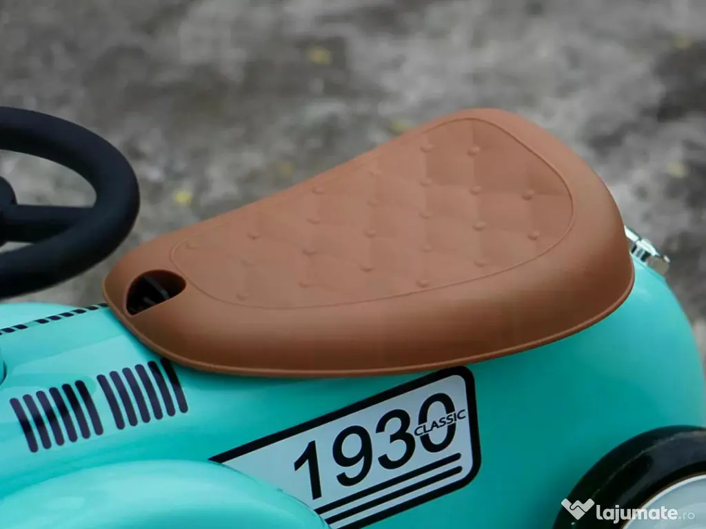 Premergator fara pedale, Kinderauto Retro Baby Car cu roti moi Green 