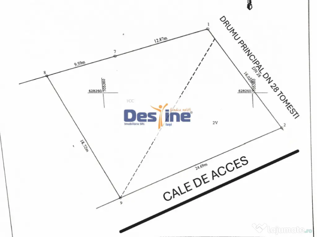 Tomesti, teren intravilan, 400 mp, la strada asfaltata