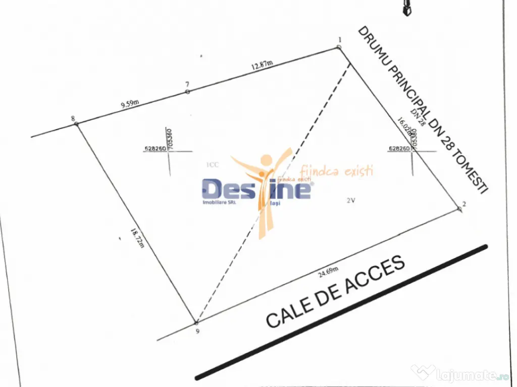 Tomesti, teren intravilan, 400 mp, la strada asfaltata 