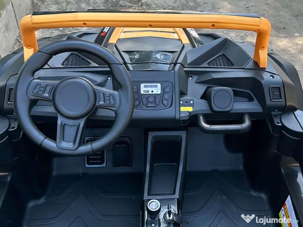 UTV electric cu 4 locuri, Kinderauto Racing 4x 150W 24V 14Ah Yellow gold 