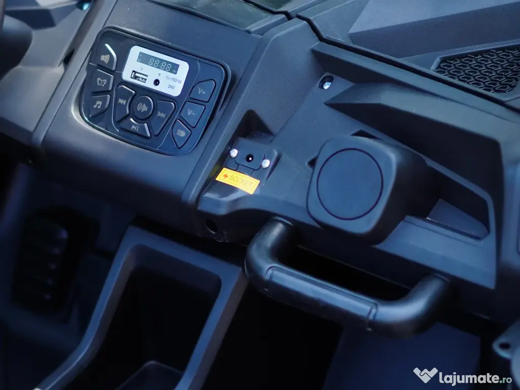 UTV electric cu 4 locuri, Kinderauto Racing 4x 150W 24V 14Ah Yellow gold 