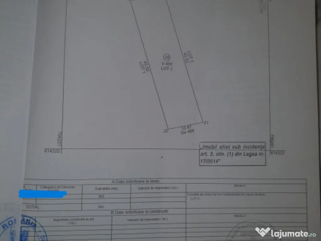 TEREN INTRAVILAN - ZONA GARA DE MARFURI ,TEREN 565 MP 
