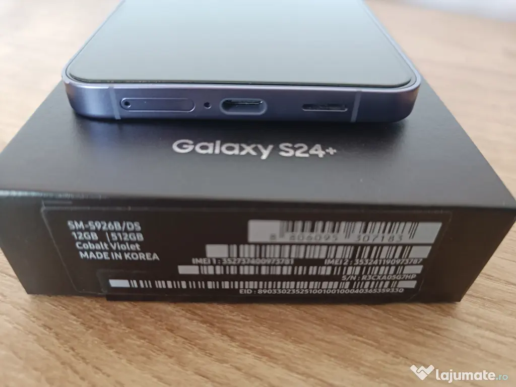 Samsung S24 Plus, Violet Mov-Ca NOU- 512 Gb, Android 16, Dual SIM 