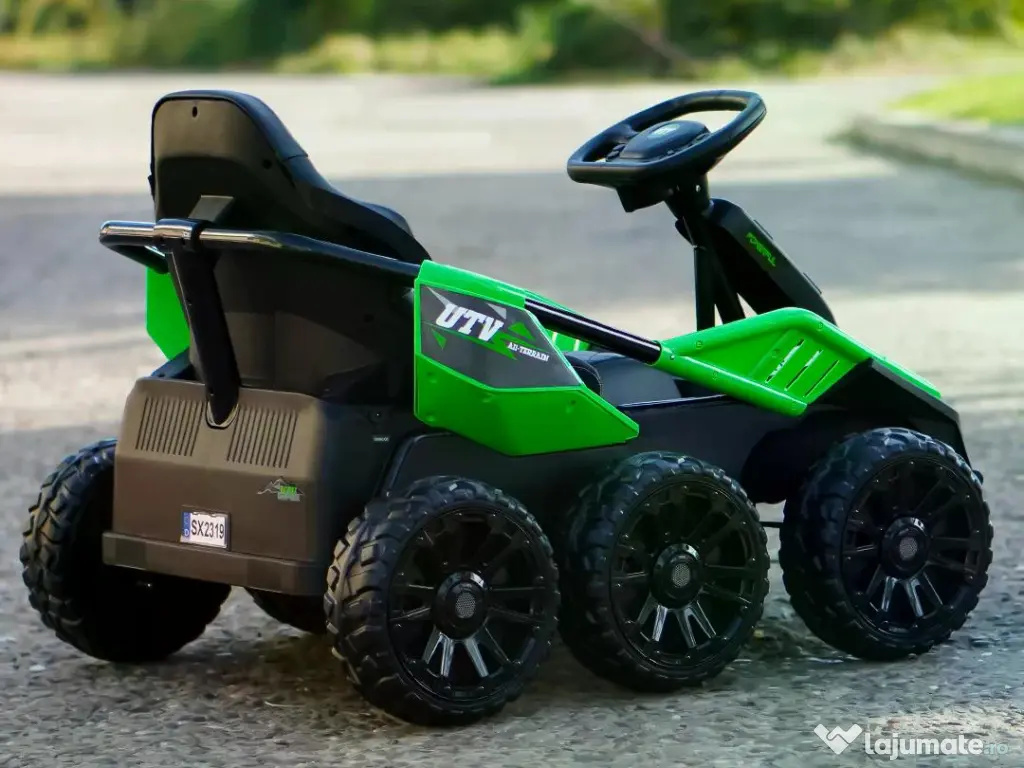 UTV electric pentru 2 copii Kinderauto BJSX2319 6x6 300W 24V Green