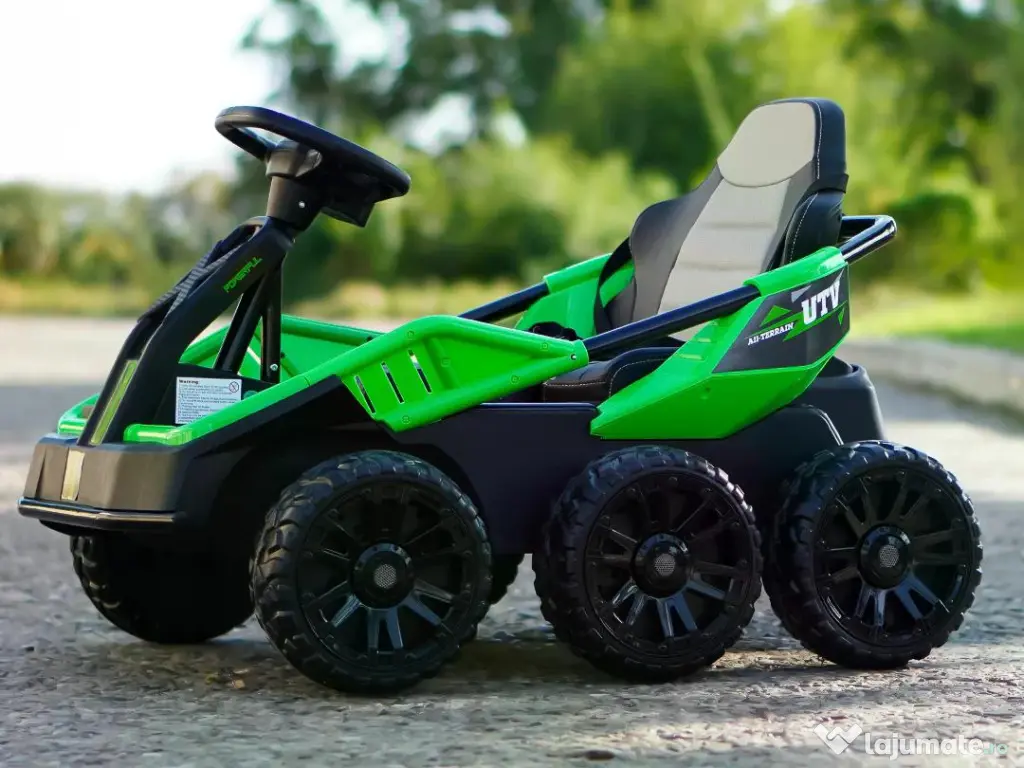 UTV electric pentru 2 copii Kinderauto BJSX2319 6x6 300W 24V Green