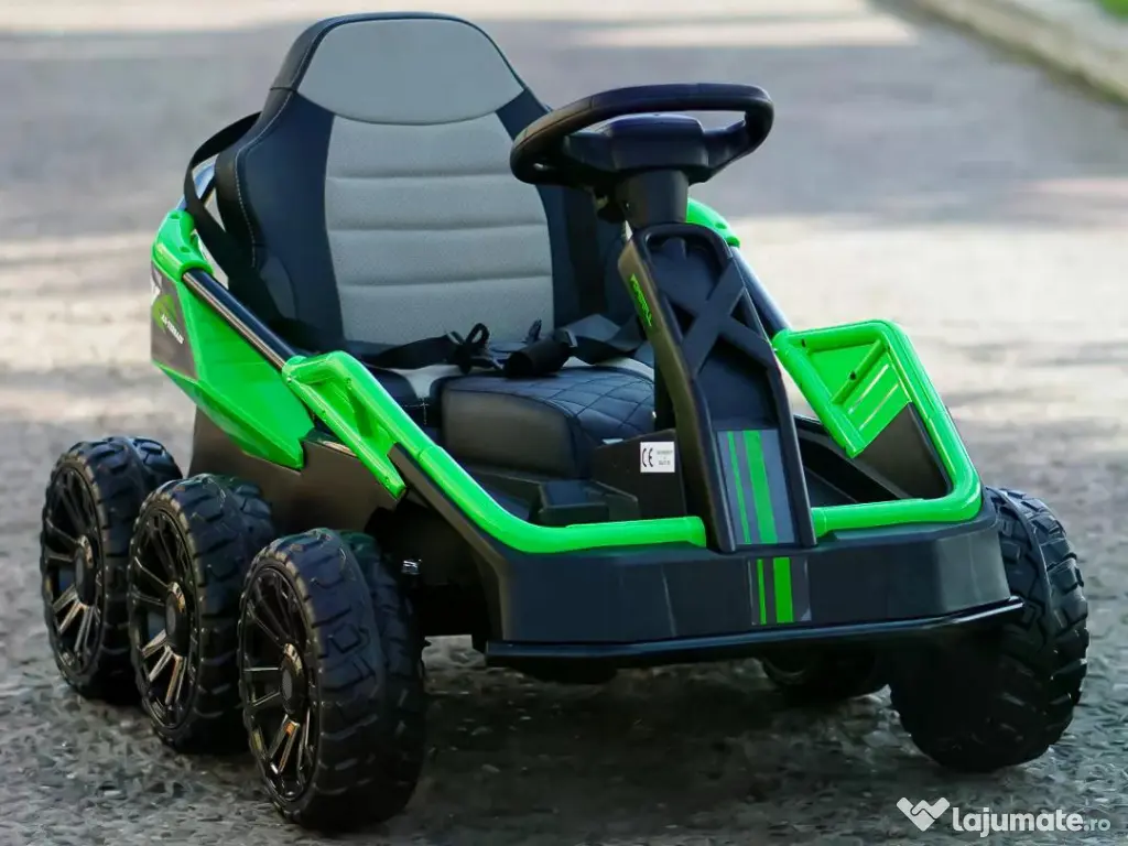 UTV electric pentru 2 copii Kinderauto BJSX2319 6x6 300W 24V Green