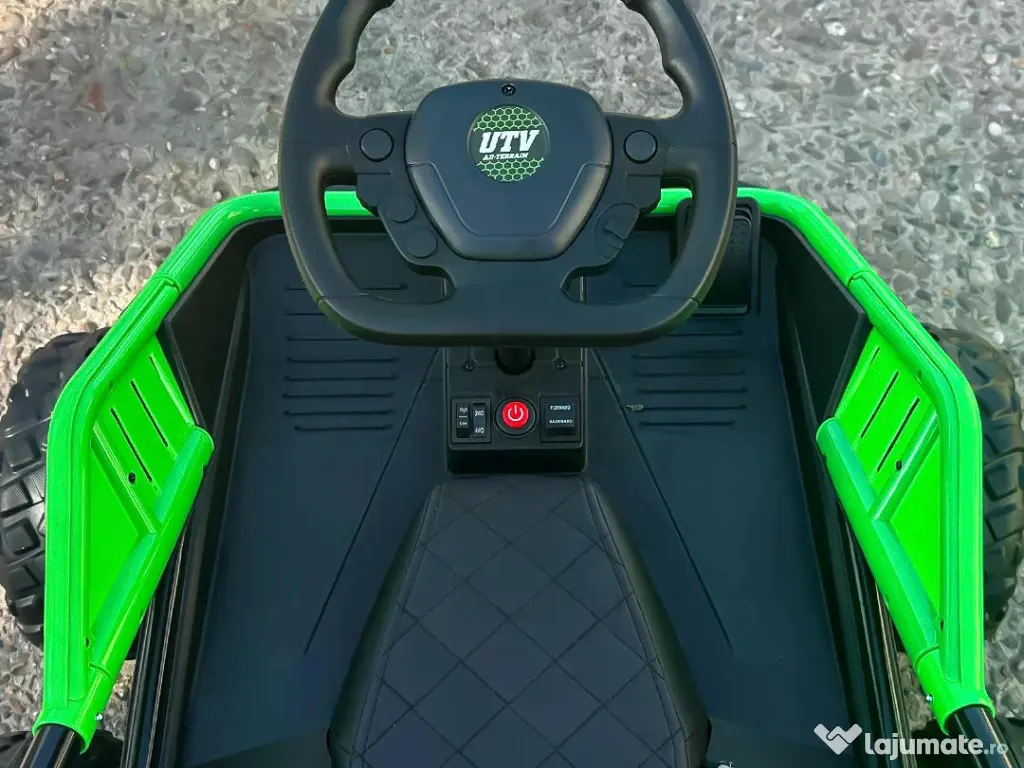 UTV electric pentru 2 copii Kinderauto BJSX2319 6x6 300W 24V Green