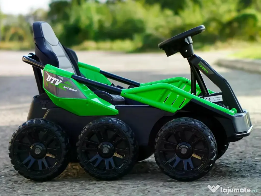 UTV electric pentru 2 copii Kinderauto BJSX2319 6x6 300W 24V Green