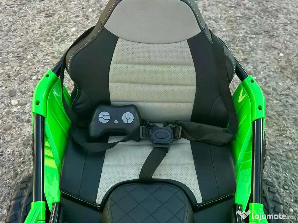 UTV electric pentru 2 copii Kinderauto BJSX2319 6x6 300W 24V Green