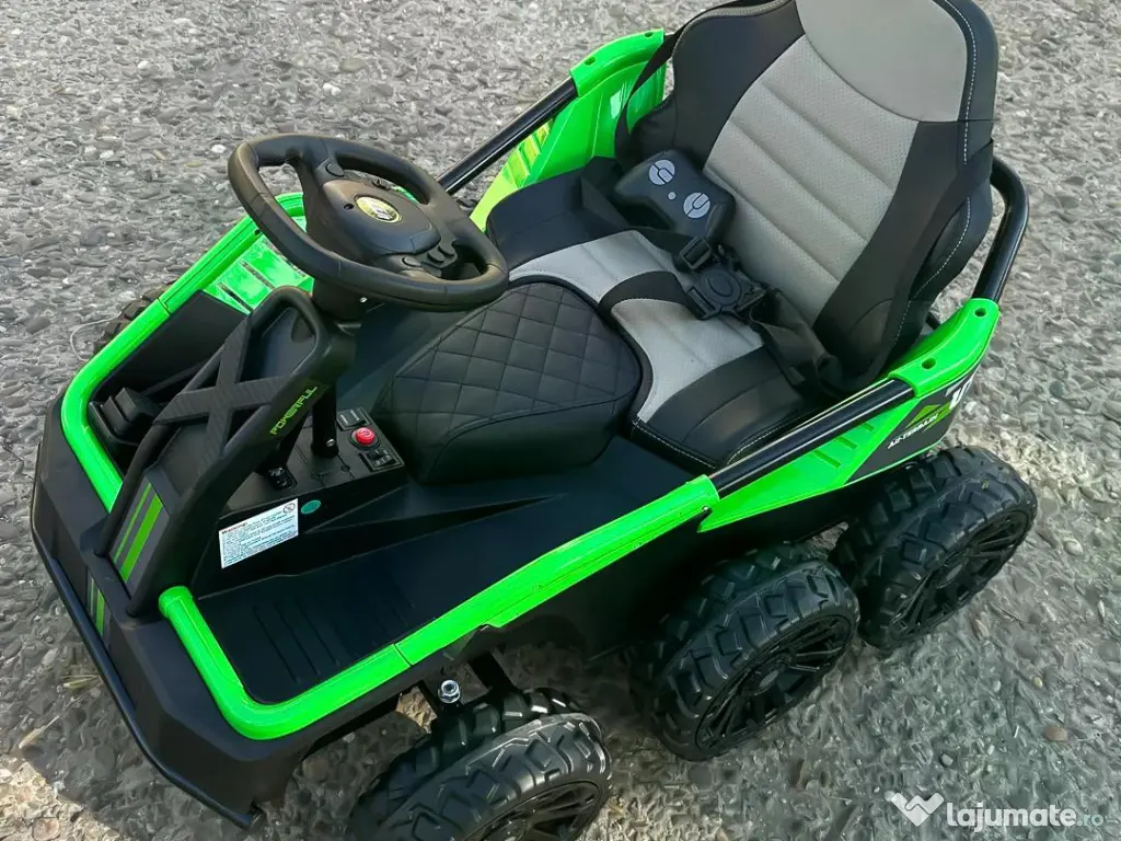 UTV electric pentru 2 copii Kinderauto BJSX2319 6x6 300W 24V Green