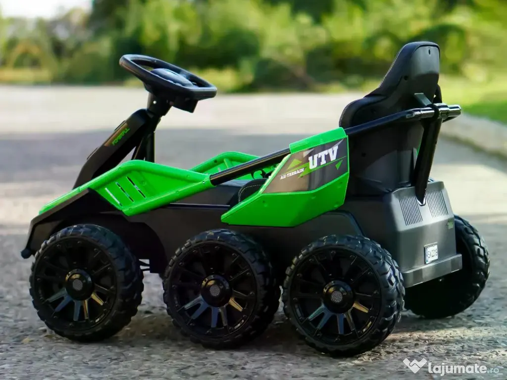 UTV electric pentru 2 copii Kinderauto BJSX2319 6x6 300W 24V Green