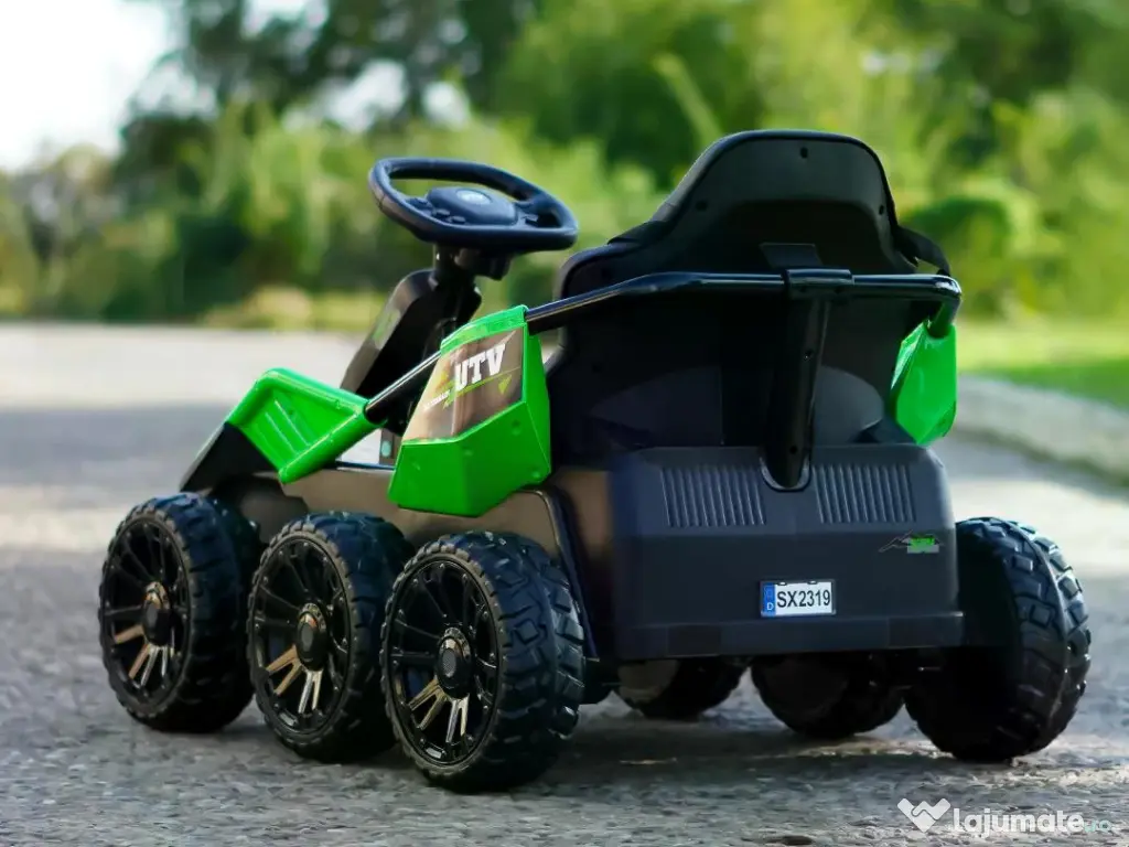 UTV electric pentru 2 copii Kinderauto BJSX2319 6x6 300W 24V Green