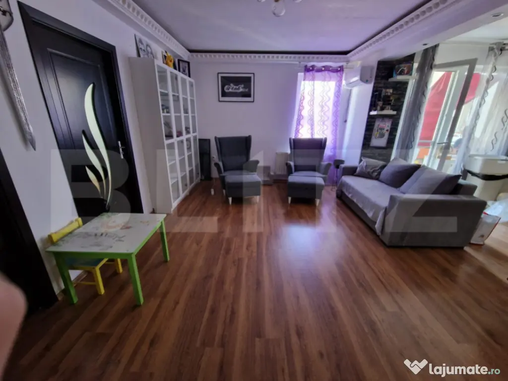 Apartament cu 3 camere, 64 mp utili, mobilat si utilat, parc 