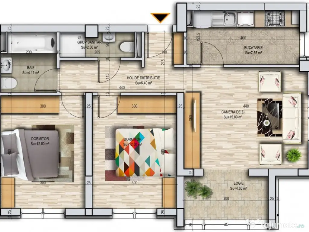 Apartament 3 camere decomandat - Militari Residence 