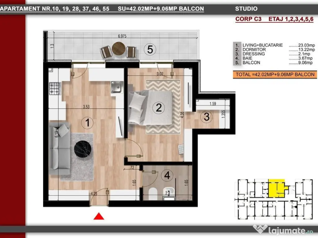 2cam gata mutare imediata/15min pe jos metrou Leonida/Ber... 