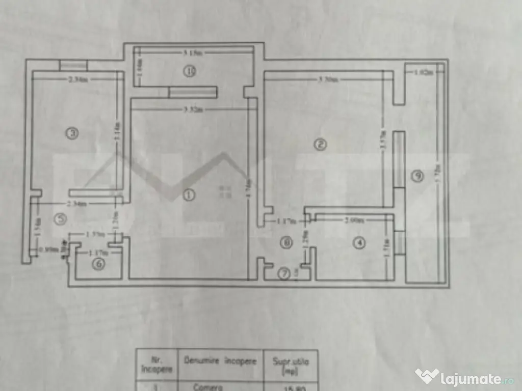 Apartament 2 camere 52 mp Tătărași 