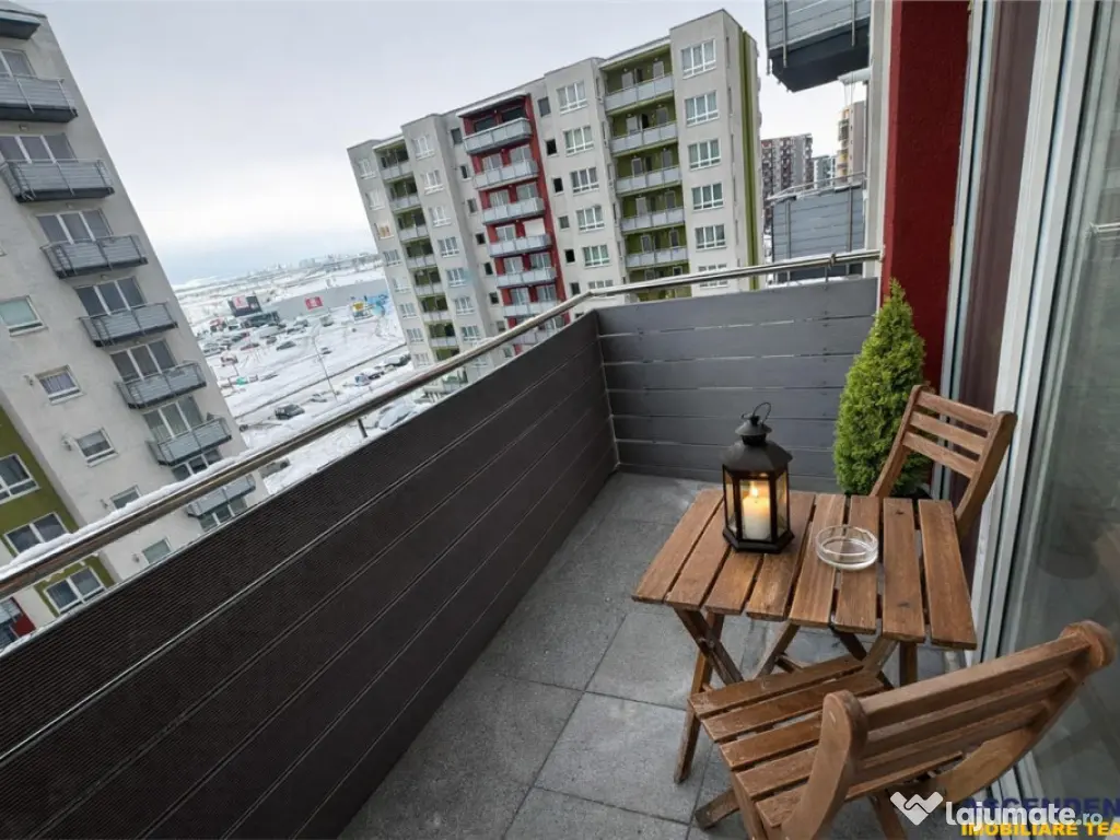 Tur 3D! Eleganta garsoniera, decomandata, mobilata, terasa, 